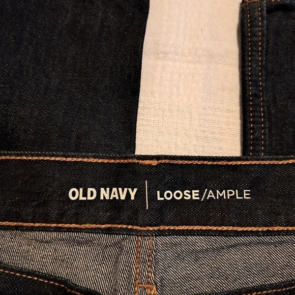 Old Navy men's size 42 x 32 dark wash loose fit jeans New - Picture 4 of 7